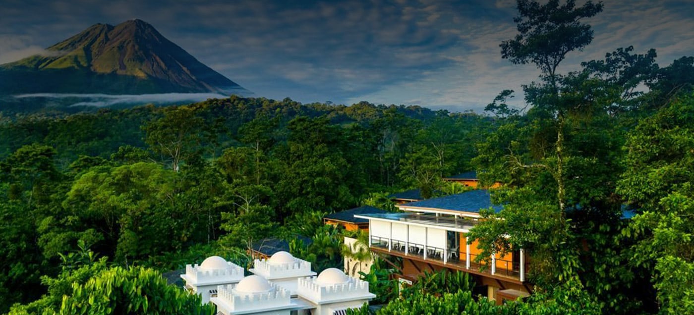 A hotel and tourism infrastructure in the Costa Rican rainforest 